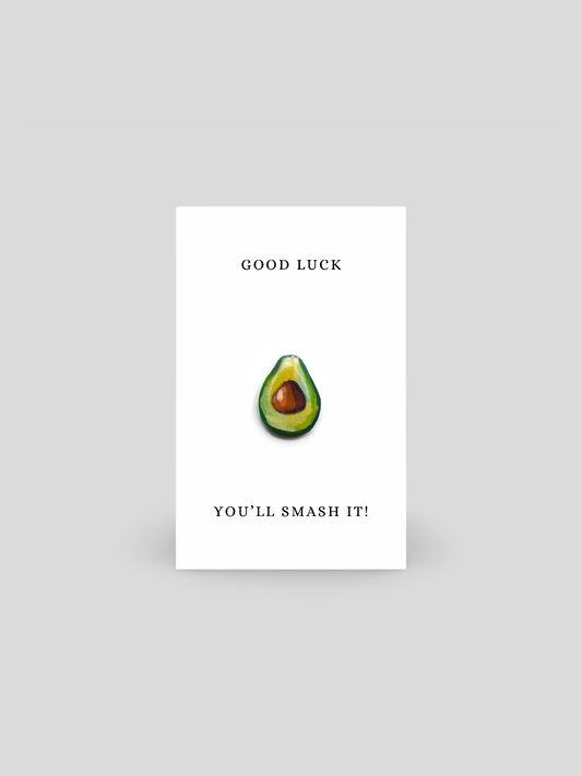Good Luck You'll Smash It Avocado Brooch Pin