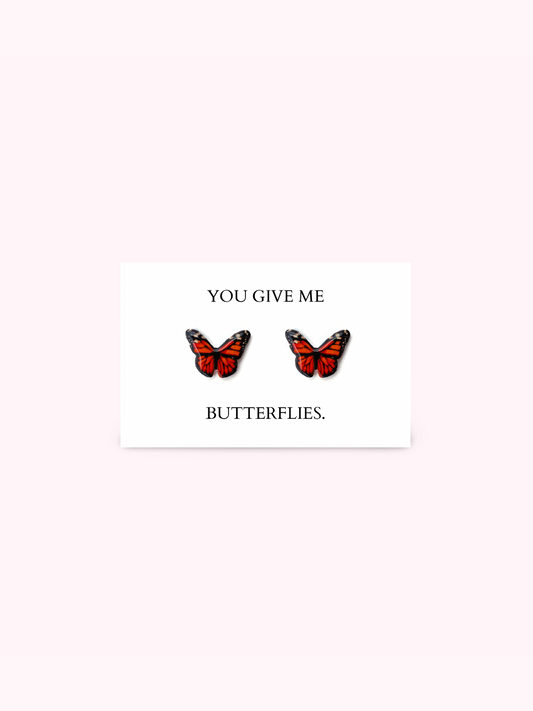 You Give Me Butterflies Stud Earrings