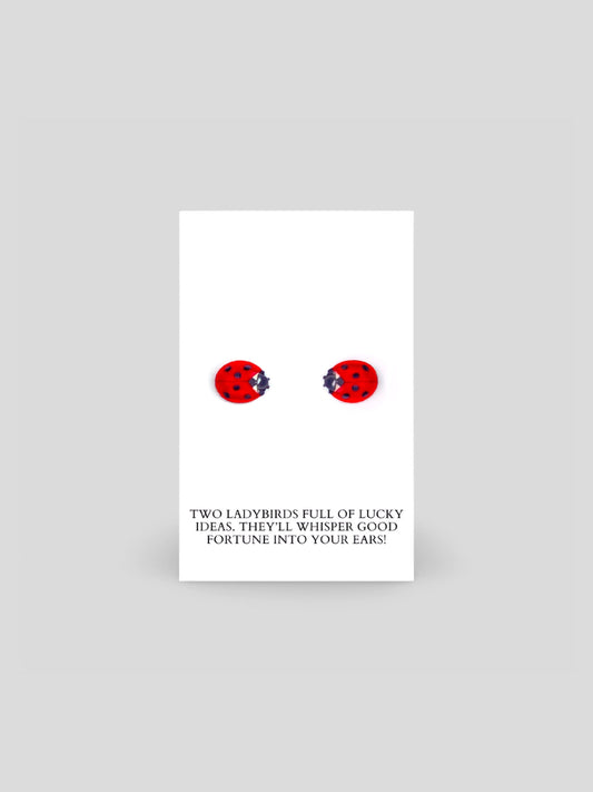 Lucky Ladybird Stud Earrings