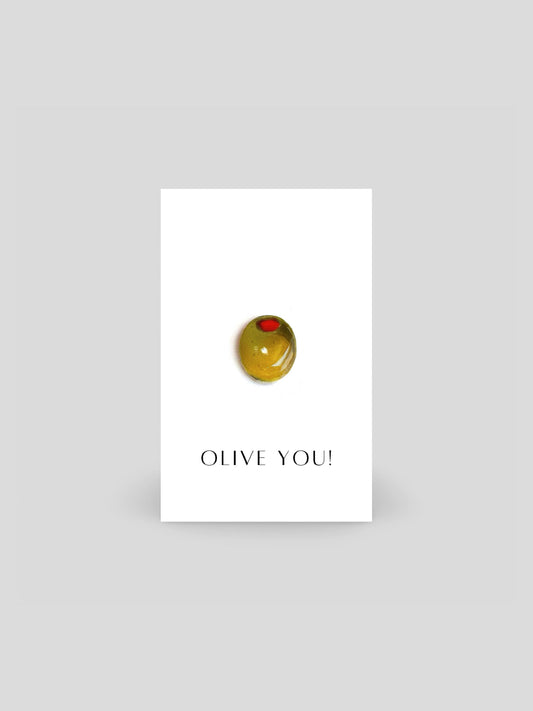 Olive You Brooch Pin