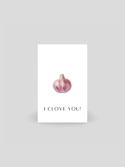 I Clove You Garlic Brooch Pin