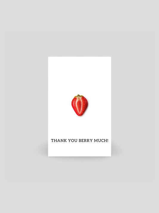 Thank You Berry Much Strawberry Brooch Pin