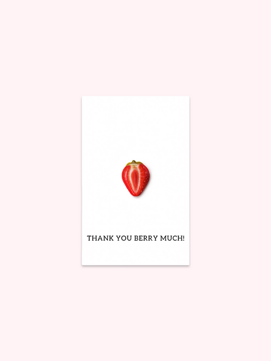 Thank You Berry Much Strawberry Brooch Pin