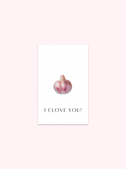 I Clove You Garlic Brooch Pin