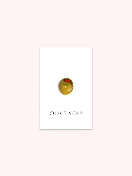 Olive You Brooch Pin